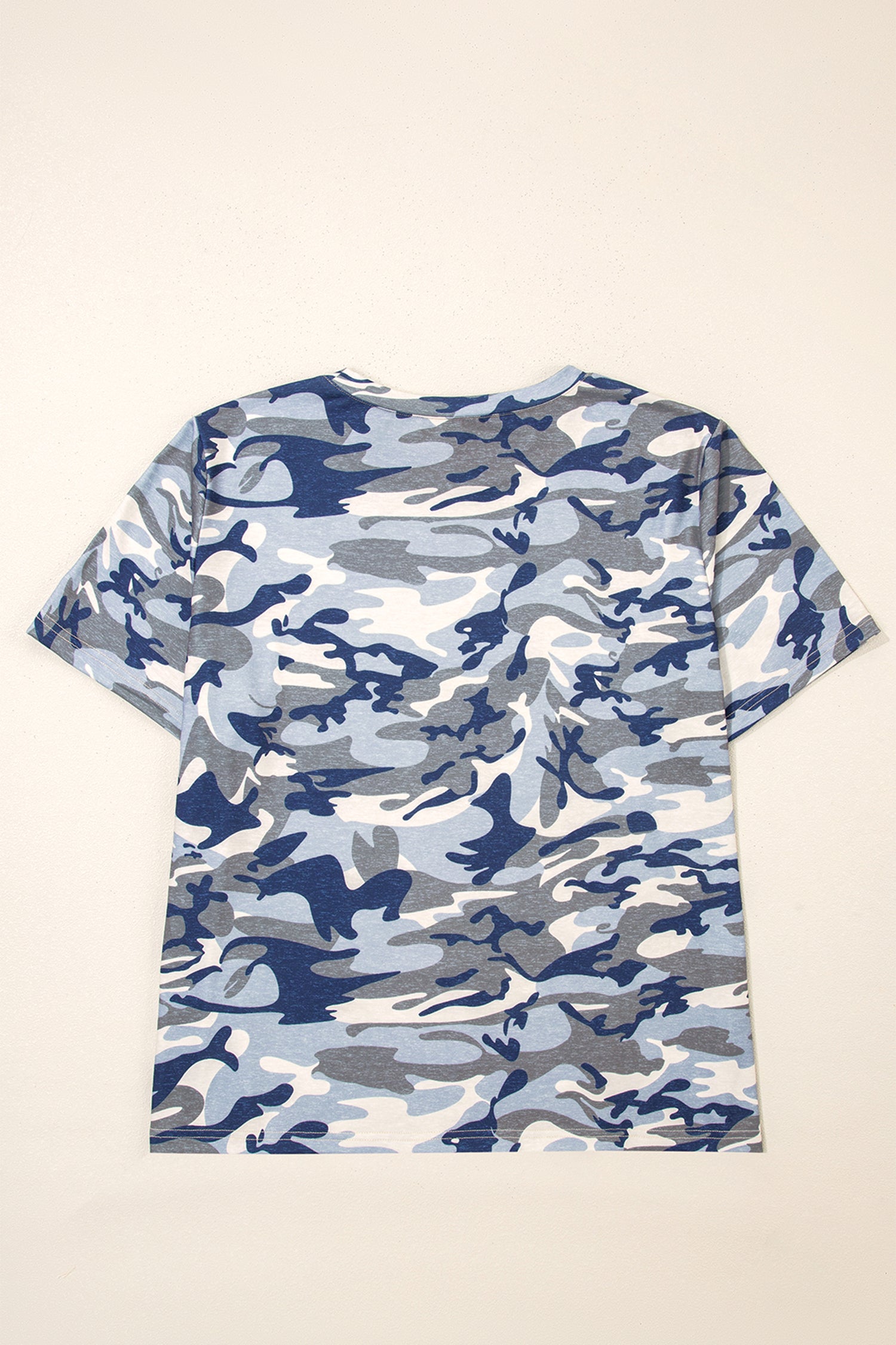Green Plus Size Camo Print Crew Neck Short Sleeve Tee