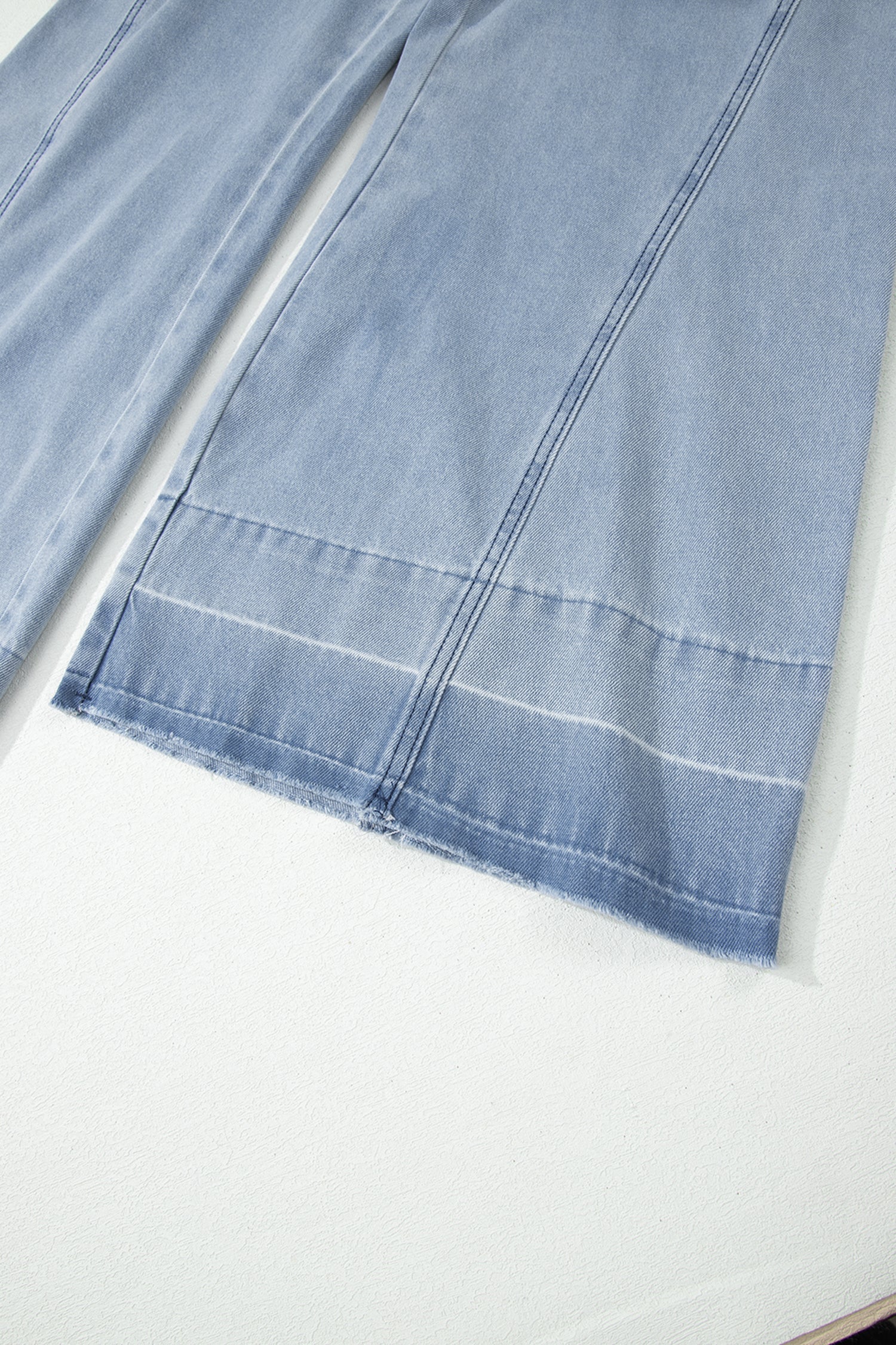 Mist Blue Retro Distressed Button Adjustable Straps Denim Overall Jumpsuit